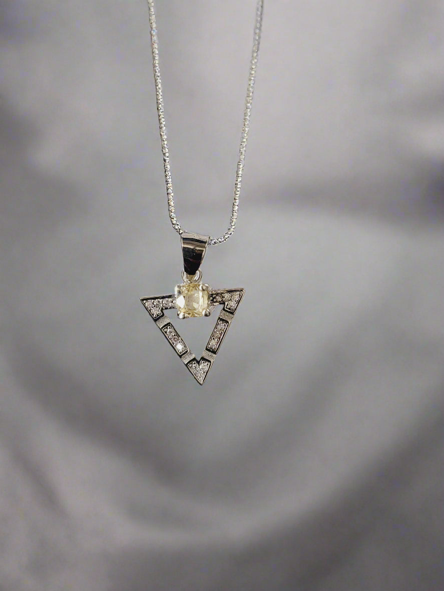 Natural Sapphire 1 carat ceylon silver 925 necklace